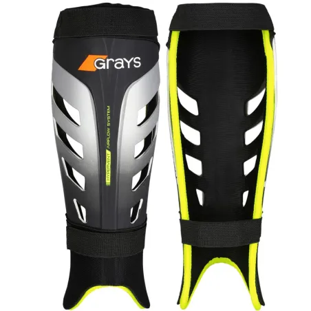 Grays G800 Hockey Shinguards - Black/Fluo Yellow (2025/26) - Grays G800 Hockey Shinguards - Black/Fluo Yellow (2025/26) - Grays 