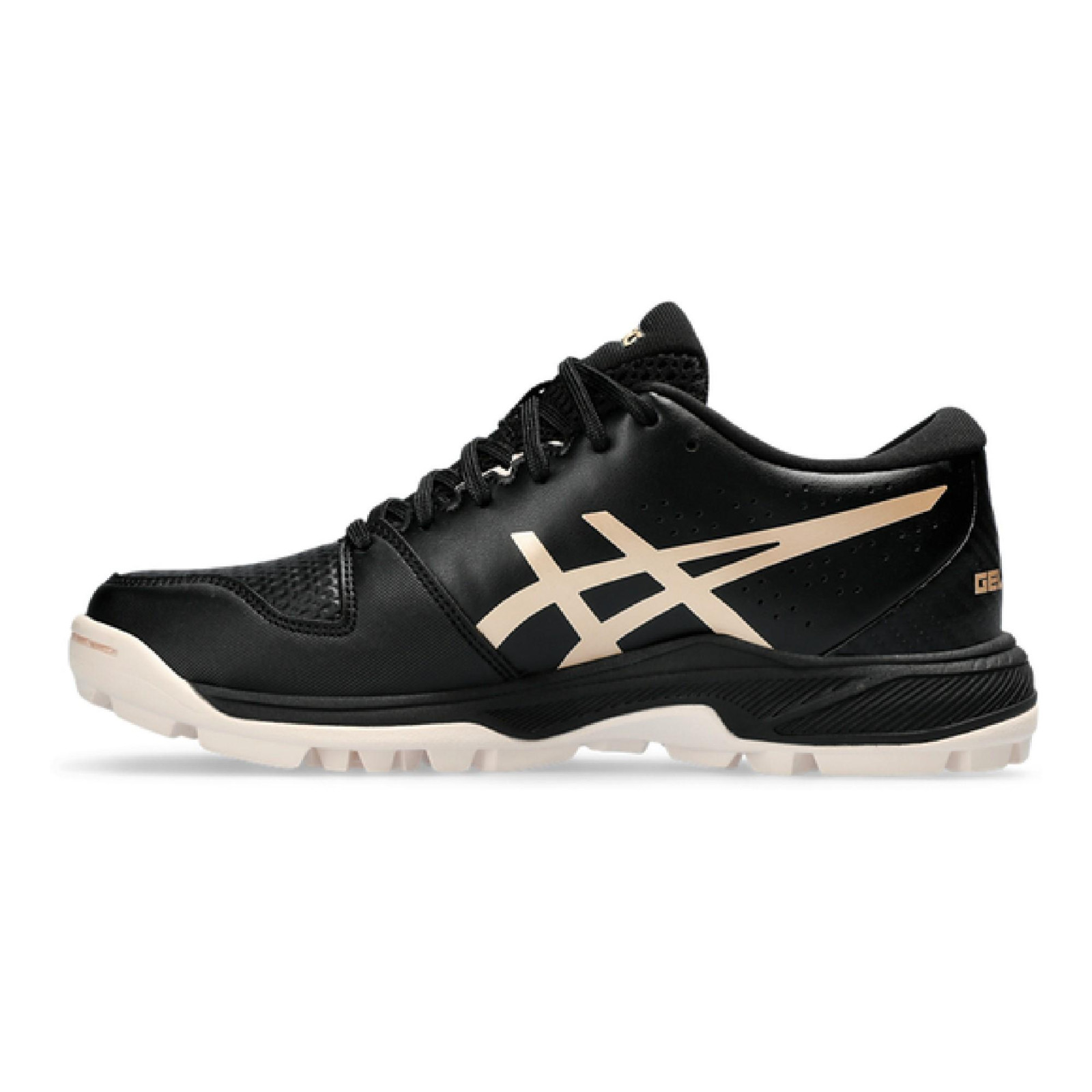 Asics Gel Peake 2 Hockeyschuhe - Schwarz/Champagner (2023/24) - Side View