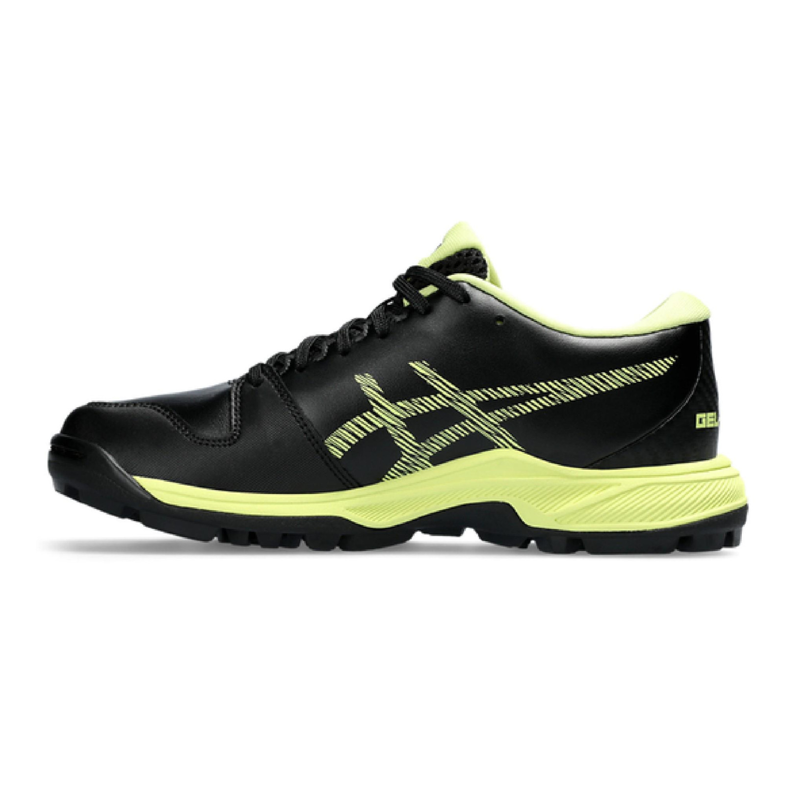 Asics Gel Peake 2 GS Junior Hockey Shoes - Black/Yellow (2023/24) - Side View