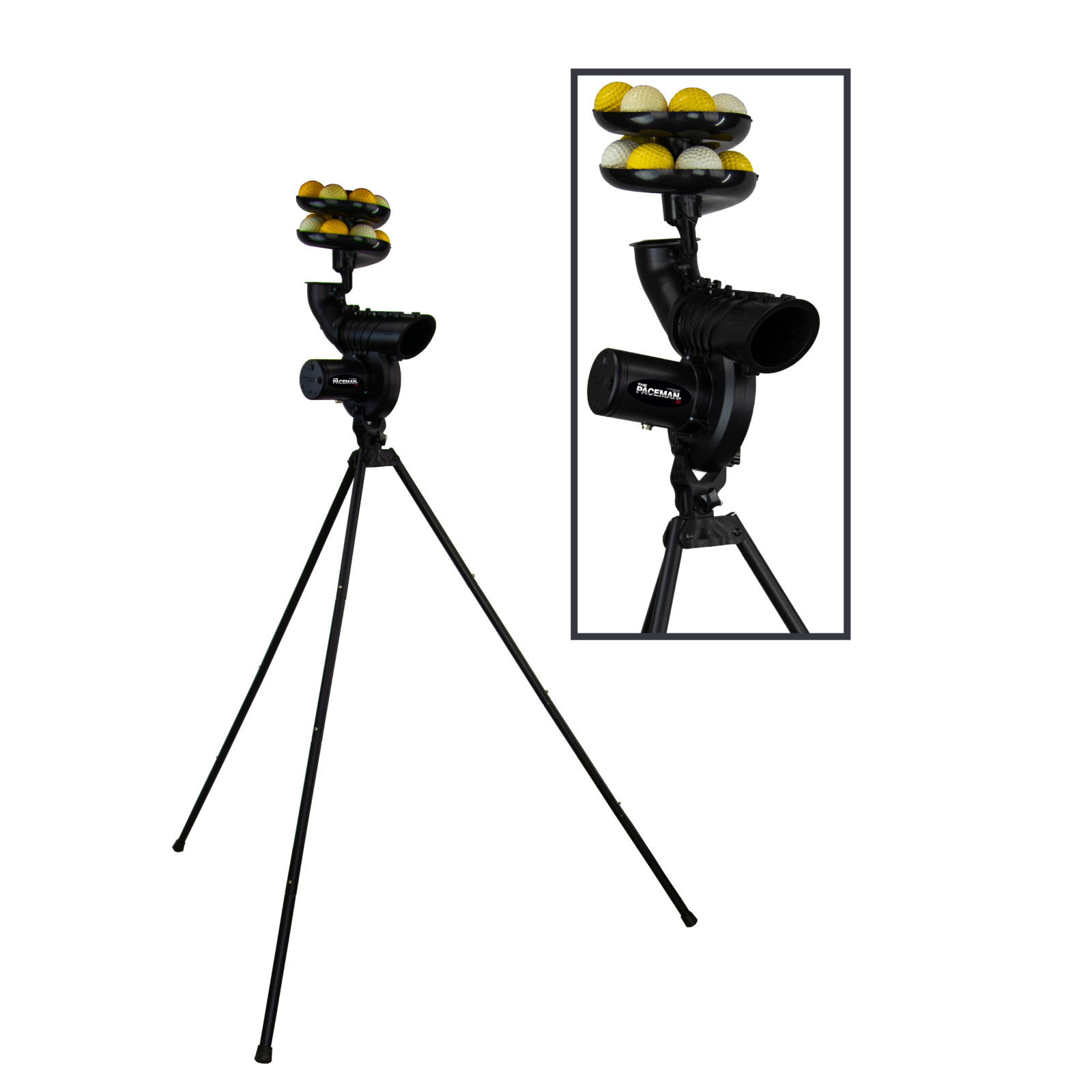 Paceman 176 XT Black Edition Cricket Bowling Machine - Máquina de lanzar cricket Paceman 176 XT Black Edition.