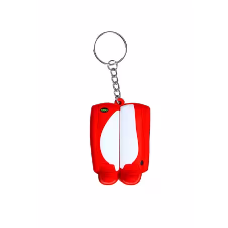 OBO Mini Legguard/Kicker Schlüsselanhänger - Weiß/Rot