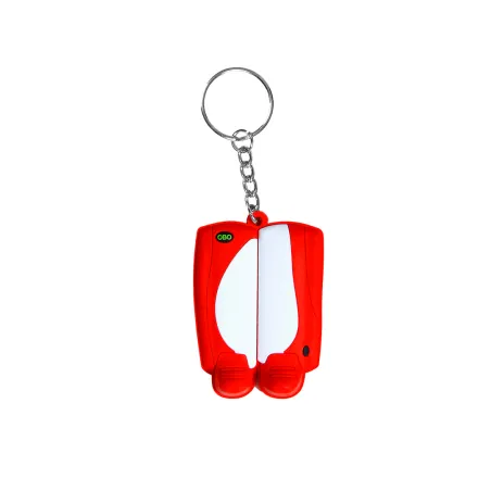 OBO Mini Legguard/Kicker Keyring - White/Red