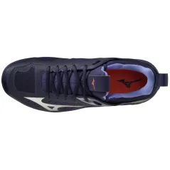 Mizuno Wave Panthera Hockey Shoes - Blue (2023/24) - Back View