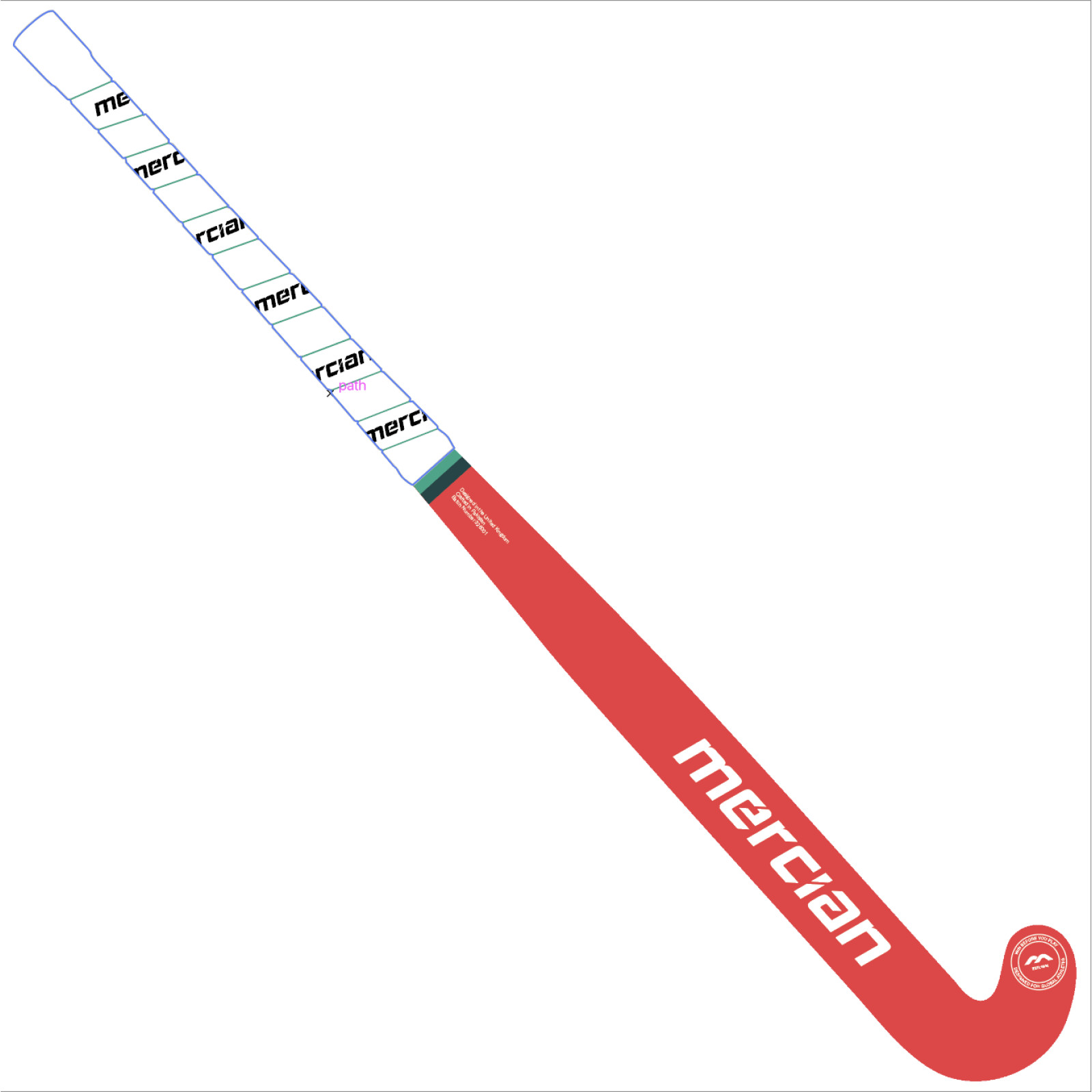 Mercian Genesis FG100 Junior Hockey Stick - Red/Orange (2024/25) - Mercian Genesis FG100 Junior Hockey Stick - Red/Orange (2024/