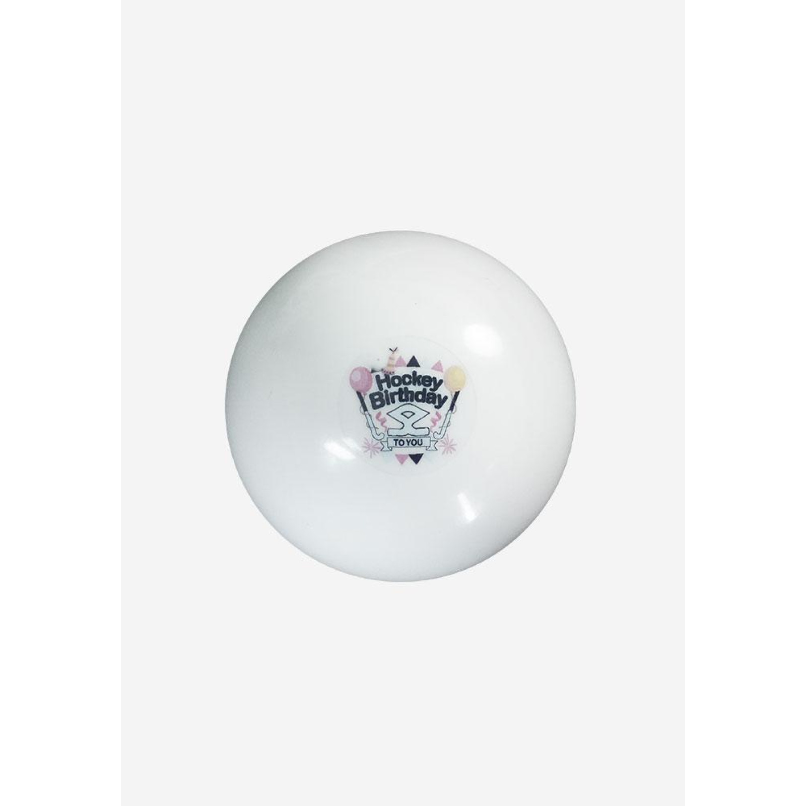 Pelota de hockey Shrey Meta VR "Feliz cumpleaños" - Blanca - Shrey Meta VR Happy Birthday Hockey Ball - Blanco - Balones de