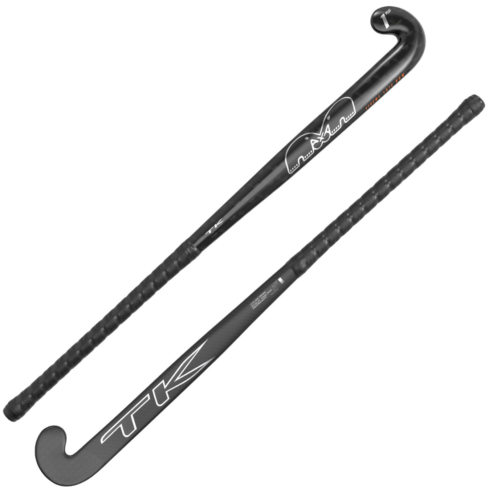 TK 1 Plus Silver Extreme Late Bow Hockey Stick (2023/24) - Side View