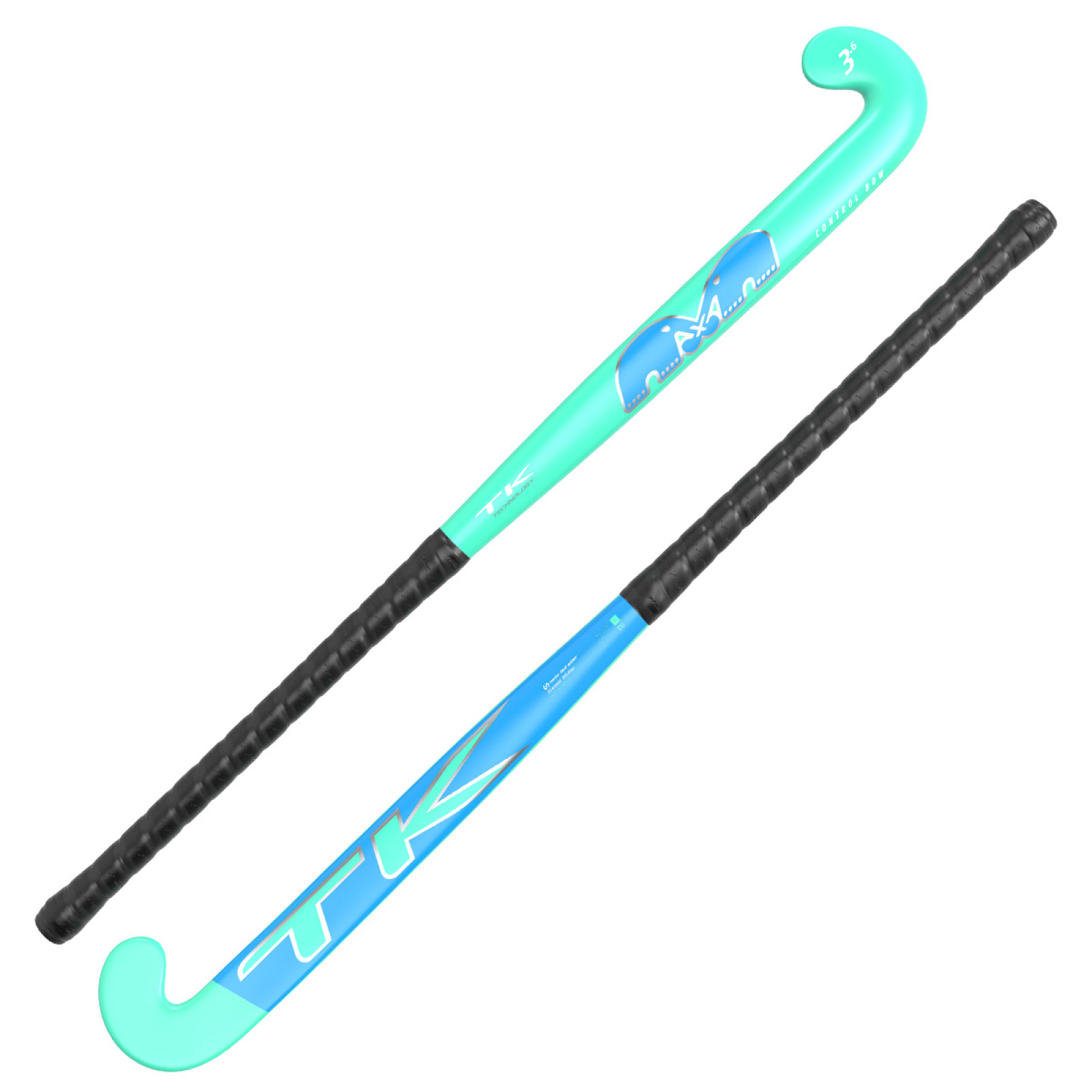 TK 3.6 Control Bow Hockey Stick - Aqua/Sky(2023/24) - TK 3.6 Control Bow Hockey Stick - Aqua/Sky(2023/24) - TK 3.6 Control Bow H