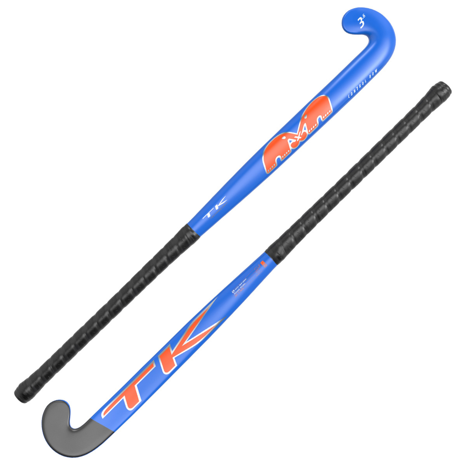 TK 3.6 Control Bow Hockey Stick - Blue/Orange (2023/24) - TK 3.6 Control Bow Hockey Stick - Blue/Orange (2023/24) - TK 3.6 Contr