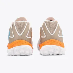 Osaka KAI MK1 Junior Hockey Shoes - Grey/Holographic (2023/24) - Back View