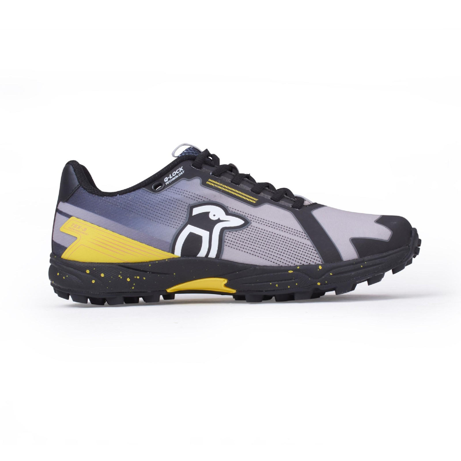 Kookaburra Stinger Junior Hockeyschuhe - Grau/Gelb (2023/24) - Kookaburra Stinger Junior Hockeyschuhe - Grau/Gelb (2023/24) - Close-up