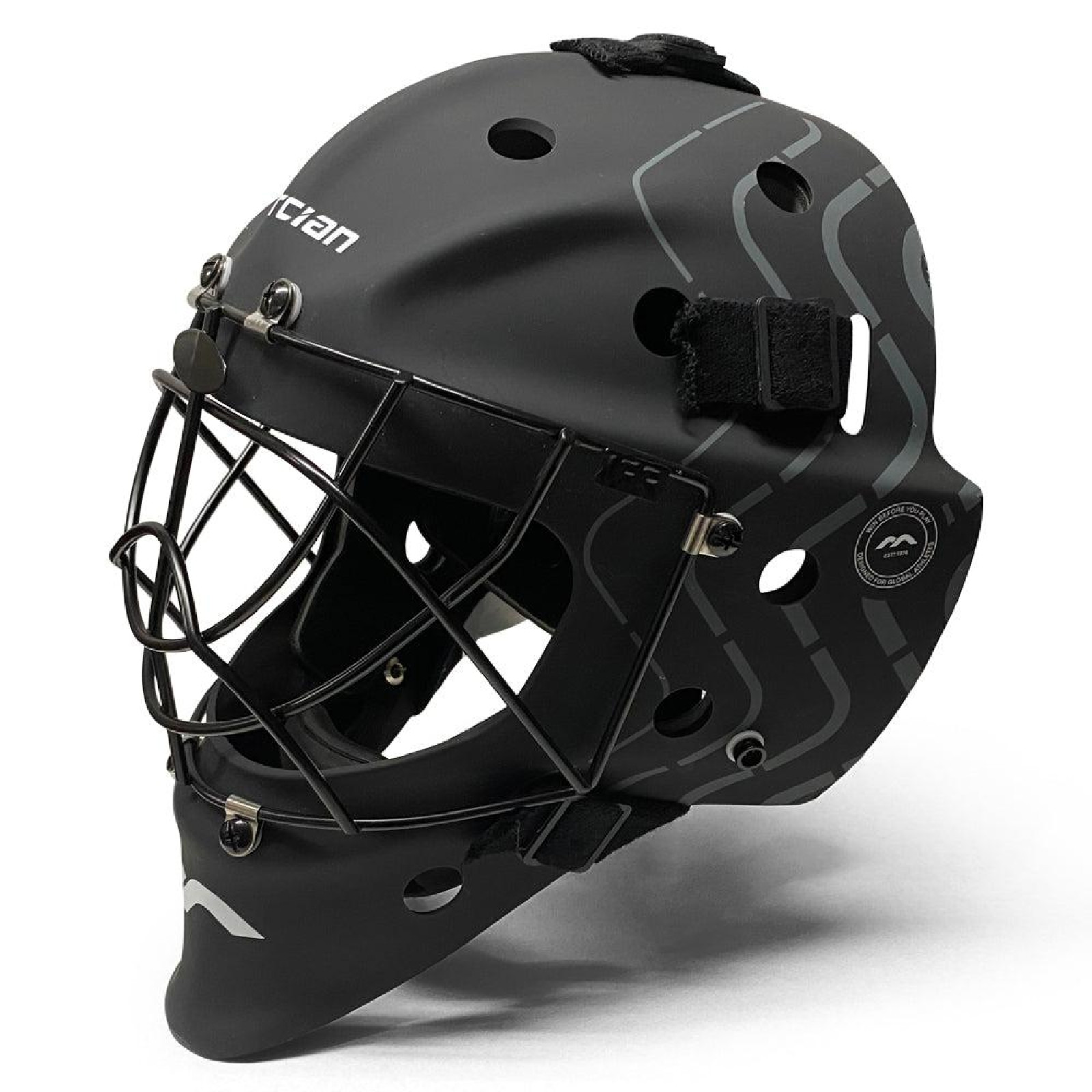 Mercian Genesis Junior Goalkeeping Helmet - Black (2024/25) - Mercian Genesis Junior Goalkeeping Helmet - Black (2024/25) - Merc