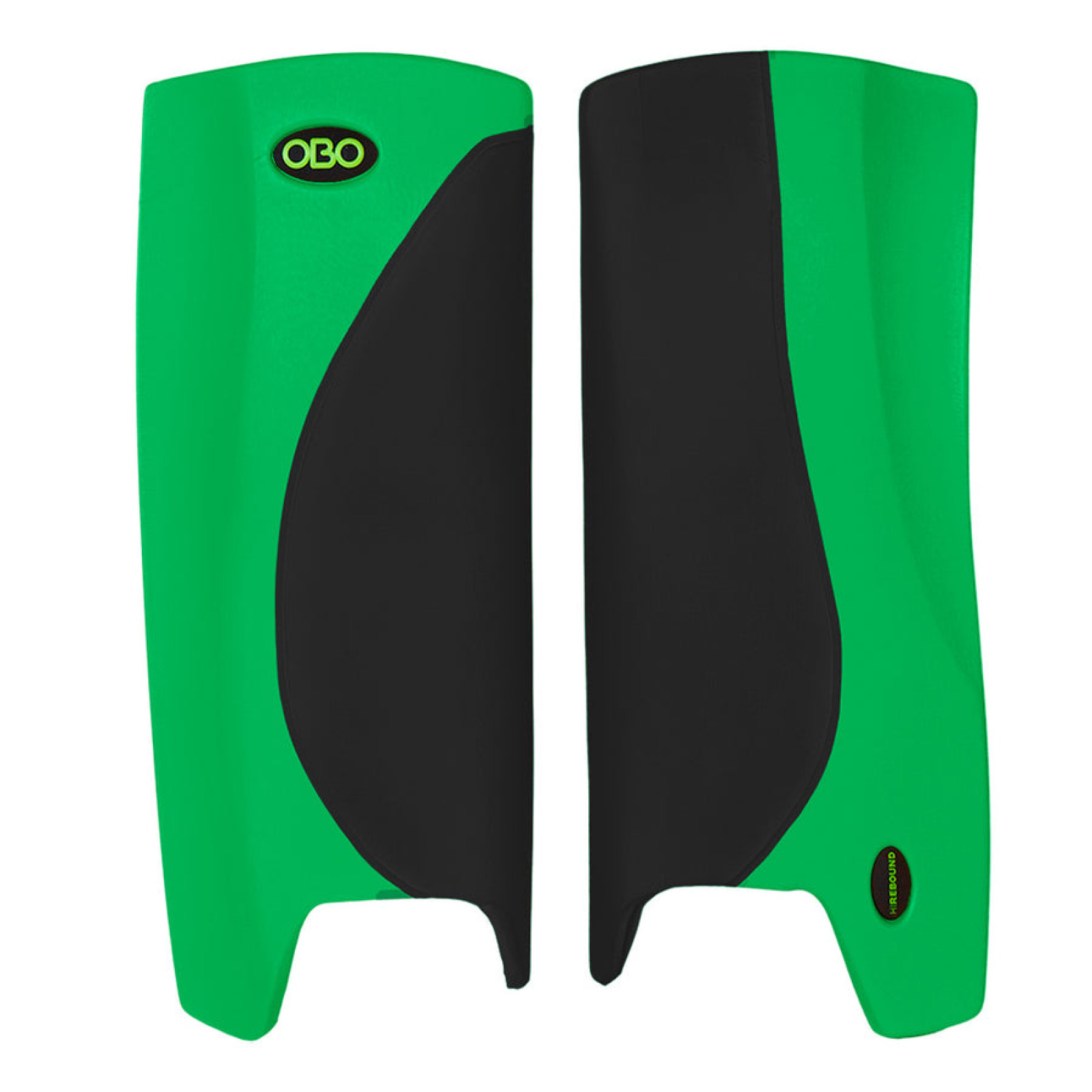 OBO Robo Hi-Rebound Beinschützer - Schwarz/Grün - Hi-Rebound Legguards von OBO Robo - Schwarz / Grün