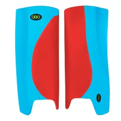 OBO Robo Hi-Rebound Legguards - Red/Peron Blue