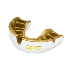 🔥 OPRO Self-Fit GEN4 Junior Gold Mouthguard - White/Gold | Next Day Delivery 🔥