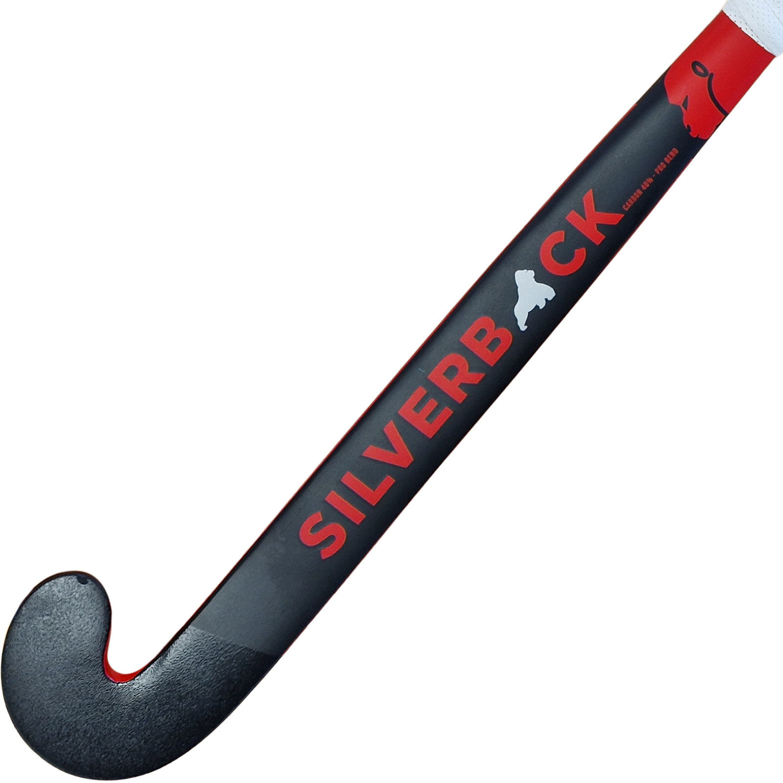 Guerilla Silverback C40 Low Bend Hockey Stick - Red (2023/24) - Guerilla Silverback C40 Low Bend Hockey Stick - Red (2023/24) - Side View
