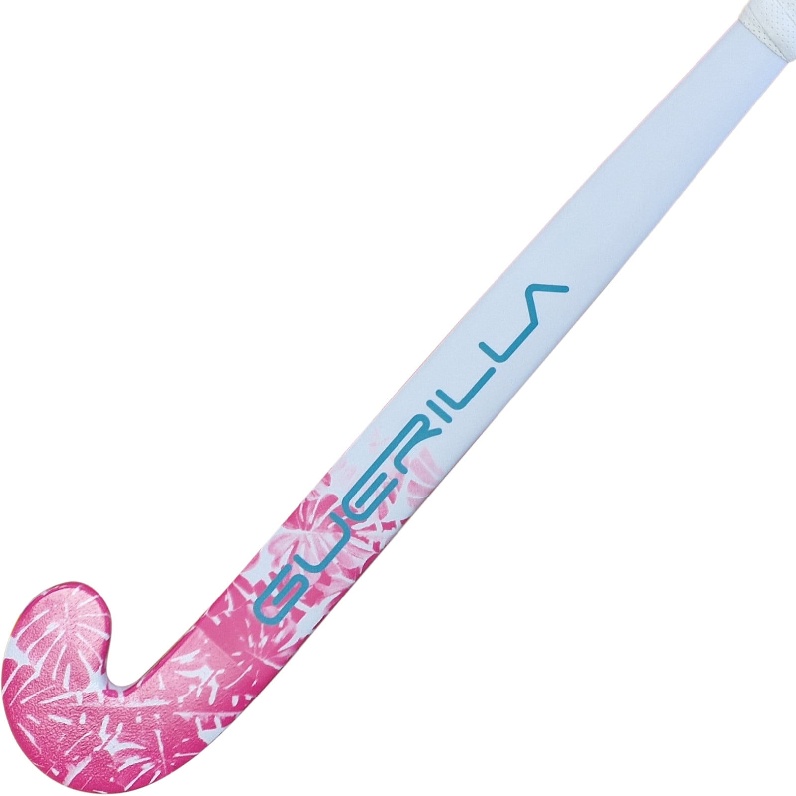 Guerilla Silverback C10 Low Bend Hockey Stick - White/Pink (2023/24) - Guerilla Silverback C10 Low Bend Hockey Stick - White/Pin