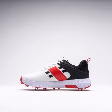 Gray-Nicolls Players 3.0 Spike Cricket Shoes - White/Black/Red (2024)