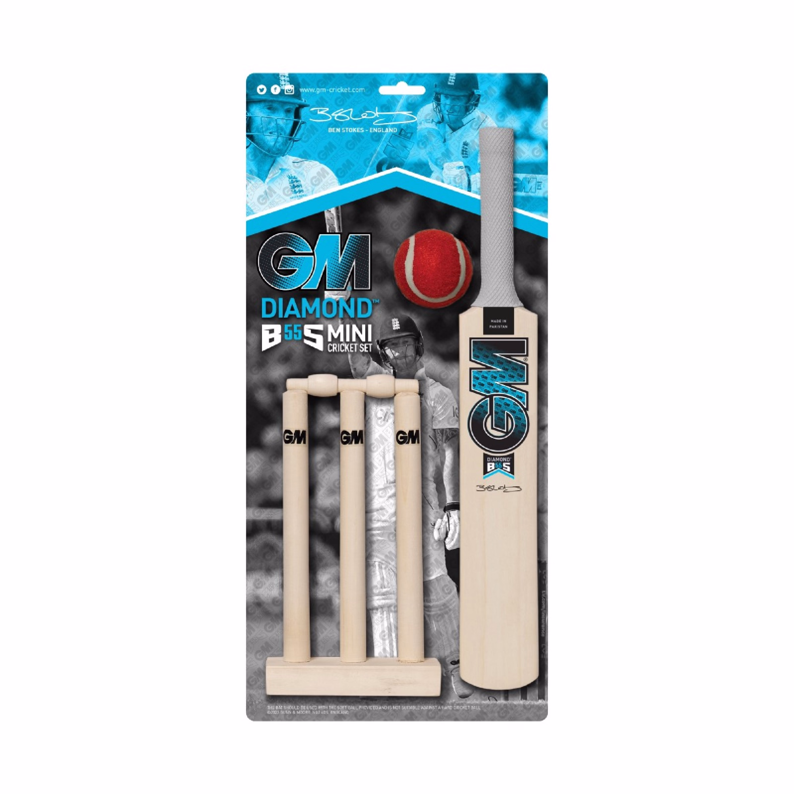 GM Diamond Mini Cricket Set (2024) - Side View