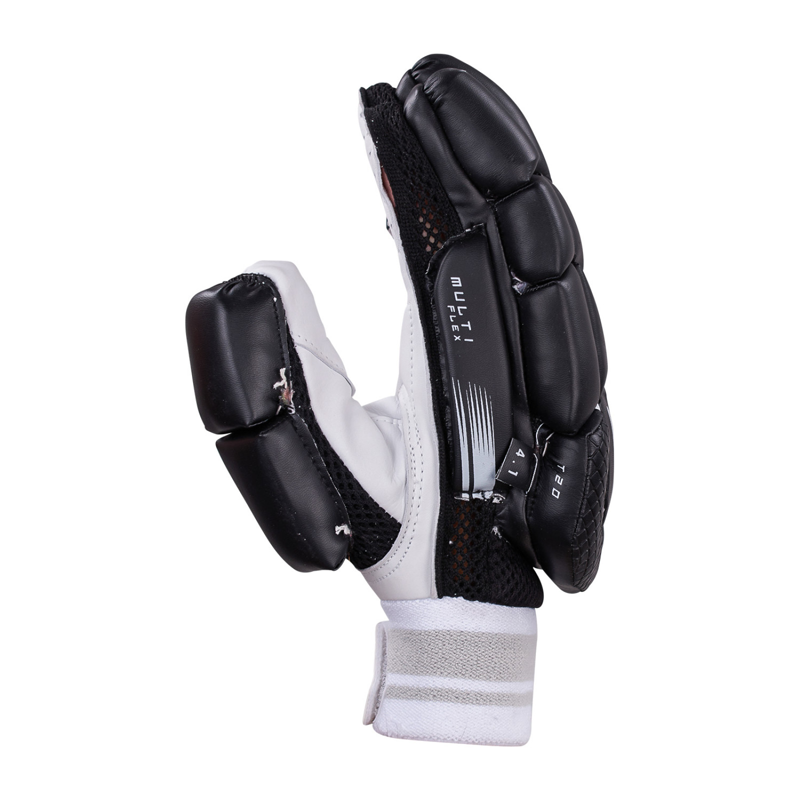 Kookaburra 4.1 T/20 Black Batting Gloves (2024) - Side View