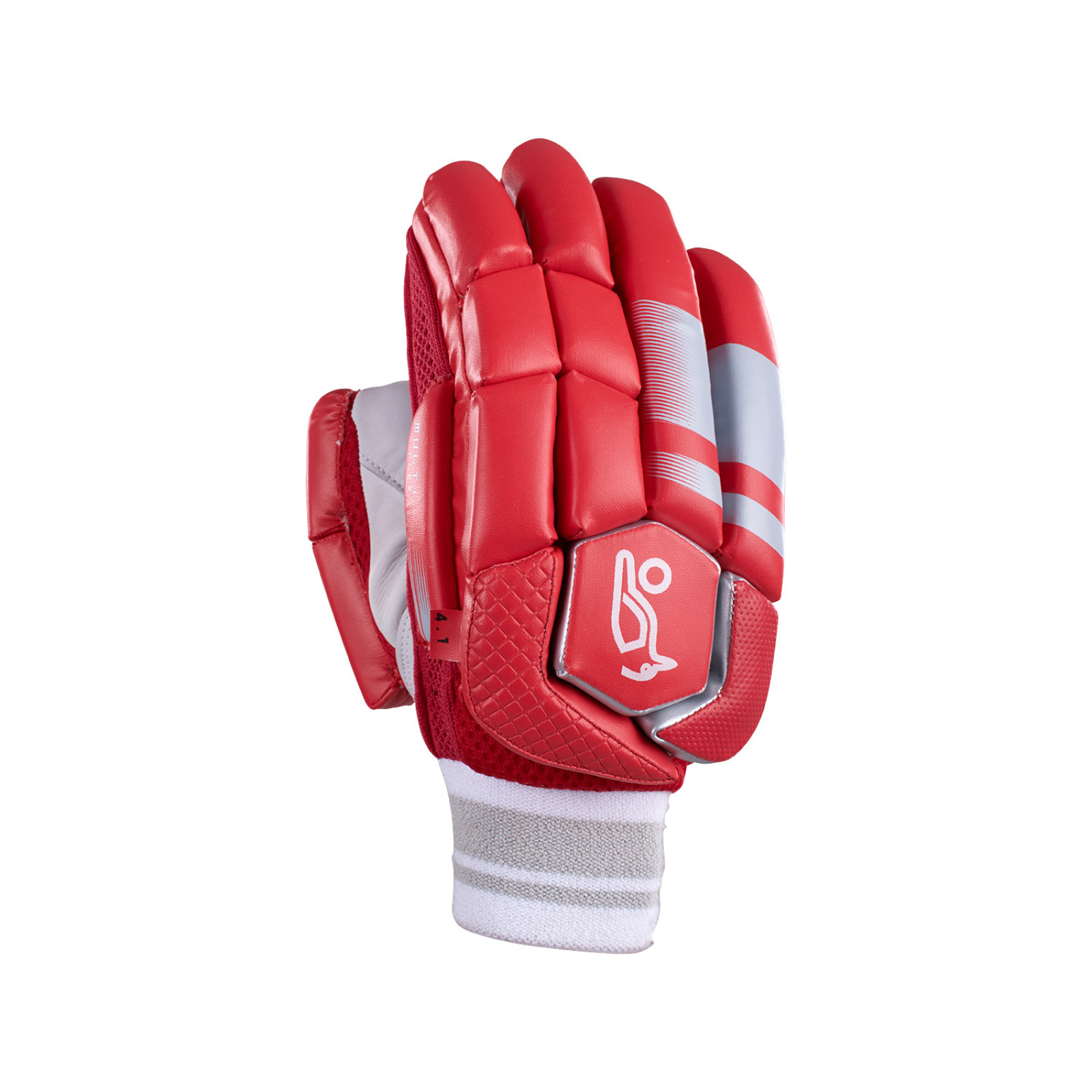 Kookaburra 4.1 T/20 Red Batting Gloves (2024) - Close-up