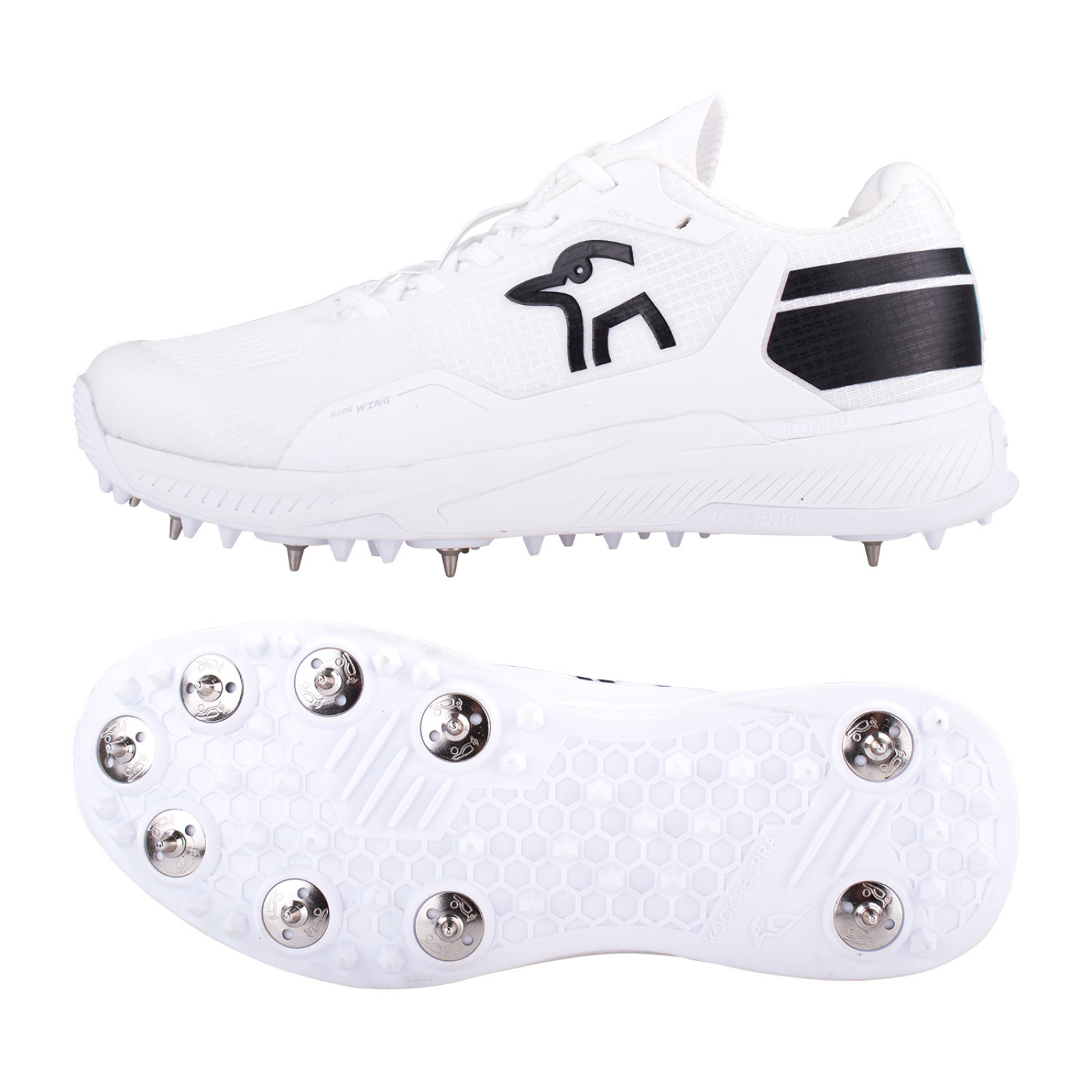 Kookaburra KC Players Spike Cricket Shoes - White/Black (2024) - Image 1 of 7