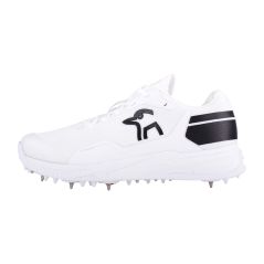 Kookaburra KC Players Spike Cricket Shoes - White/Black (2024) - Kookaburra KC Players Spike Cricket Shoes - White/Black (2024) 