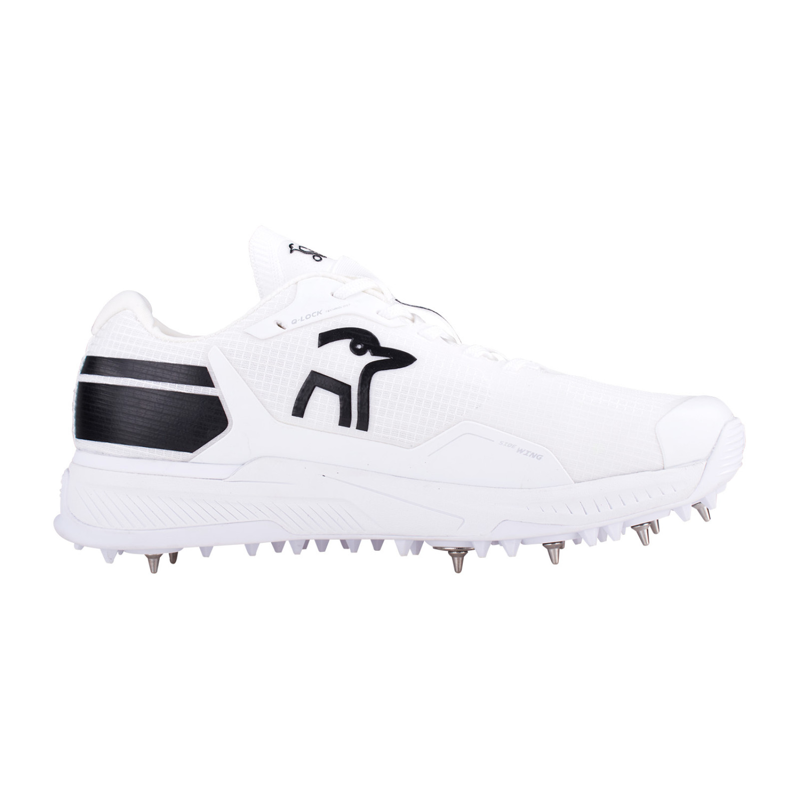 Kookaburra KC Players Spike Cricket Shoes - White/Black (2024) - Kookaburra KC Players Spike Cricket Shoes - White/Black (2024) 