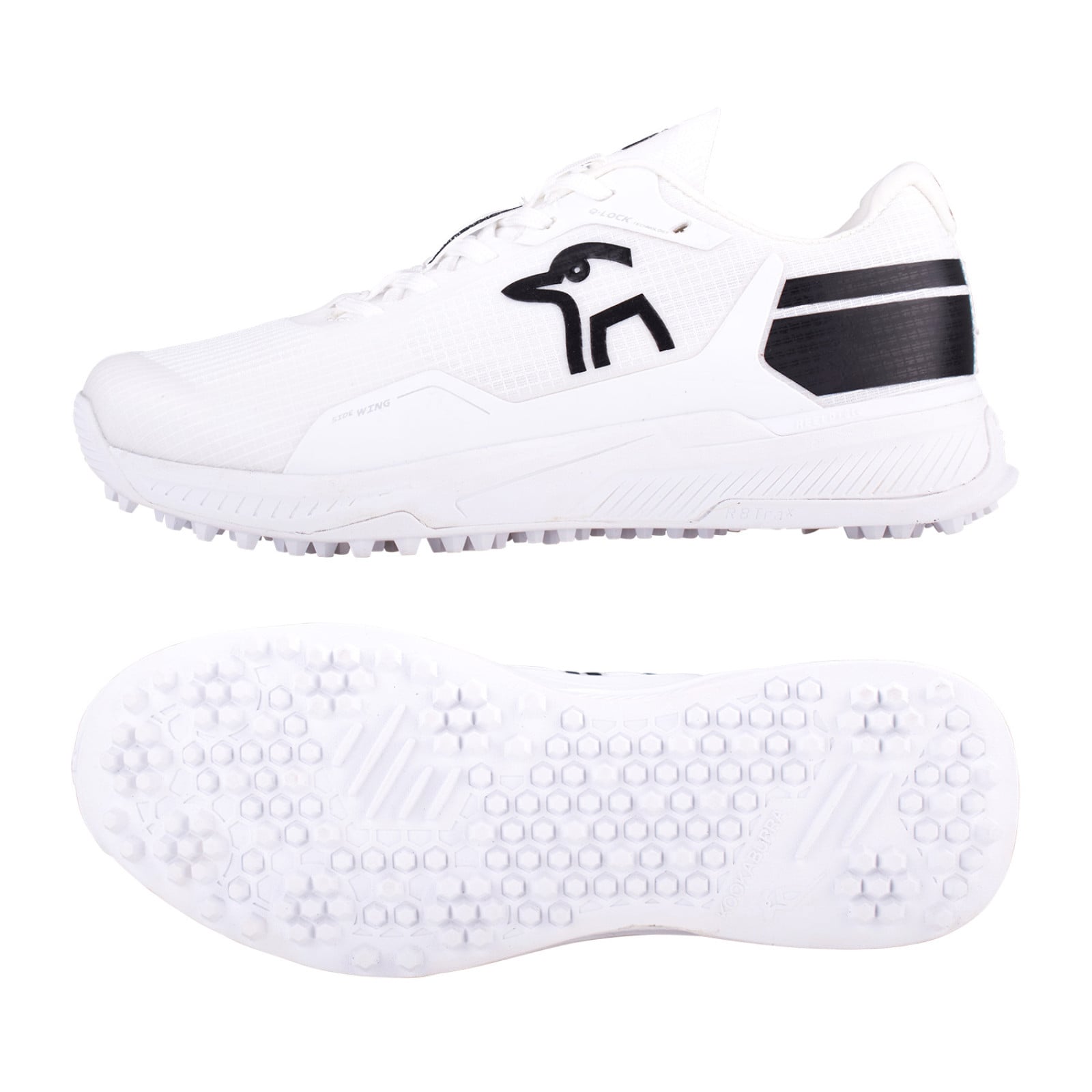 Kookaburra KC Players Rubber Cricket Shoes - White/Black (2024) - Image 1 of 7