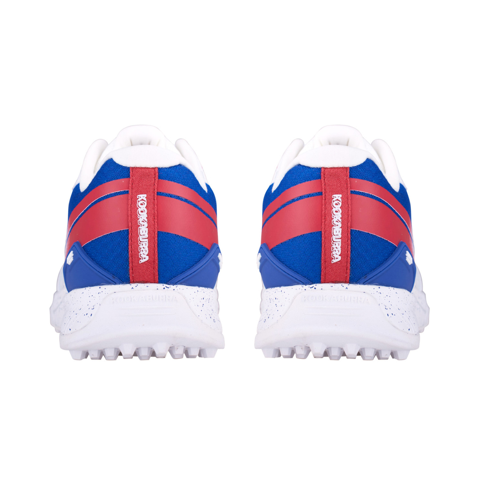 Kookaburra KC 1.0 Rubber Cricket Shoes - White/Blue/Red (2024) - Kookaburra KC 1.0 Rubber Cricket Shoes - White/Blue/Red (2024) 