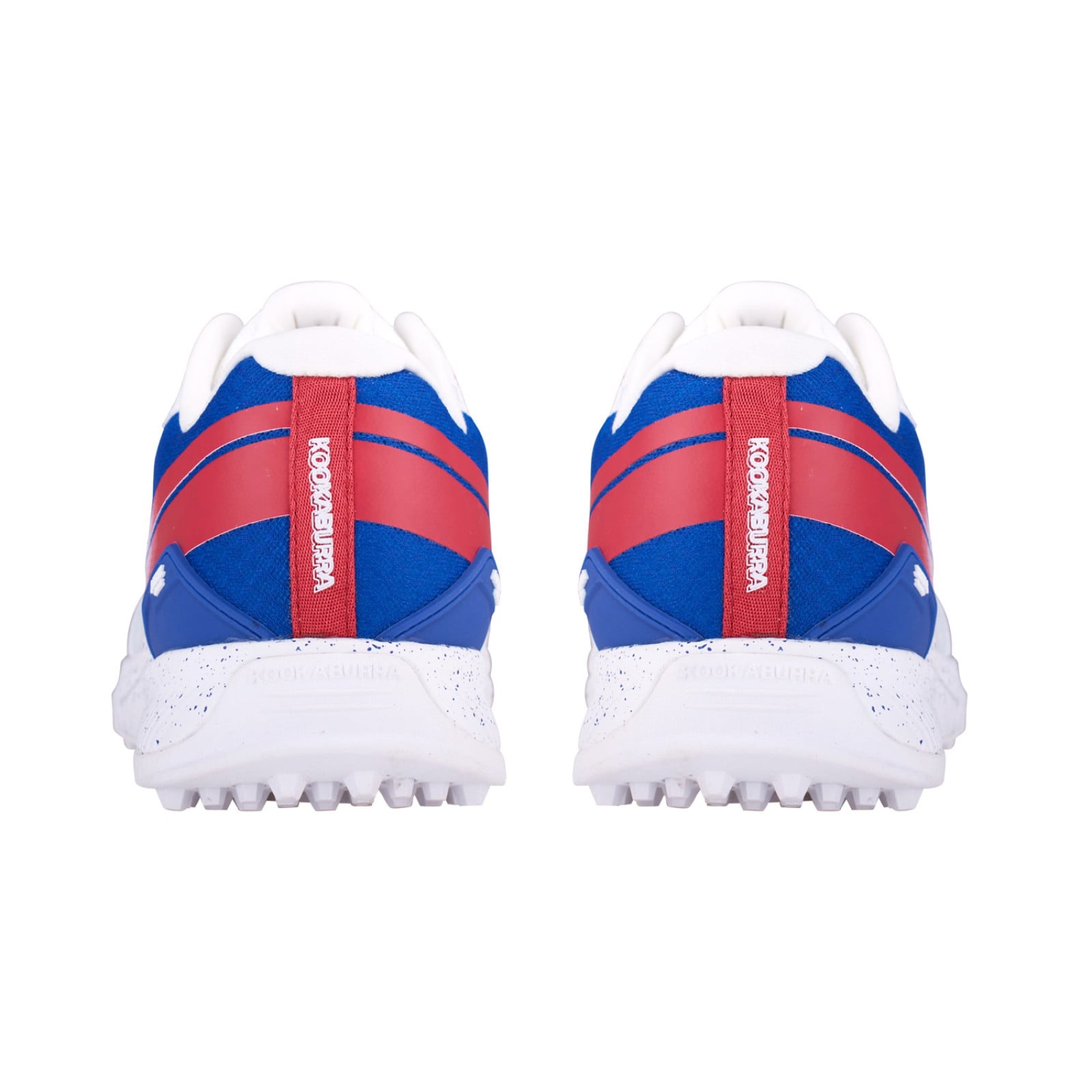 Kookaburra KC 1.0 Rubber Cricket Shoes - White/Blue/Red (2024) - Alternate Angle