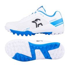 Kookaburra KC 5.0 Rubber Junior Cricket Shoes - White/Royal (2024)