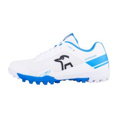 Kookaburra KC 5.0 Rubber Junior Cricket Shoes - White/Royal (2024) - Close-up
