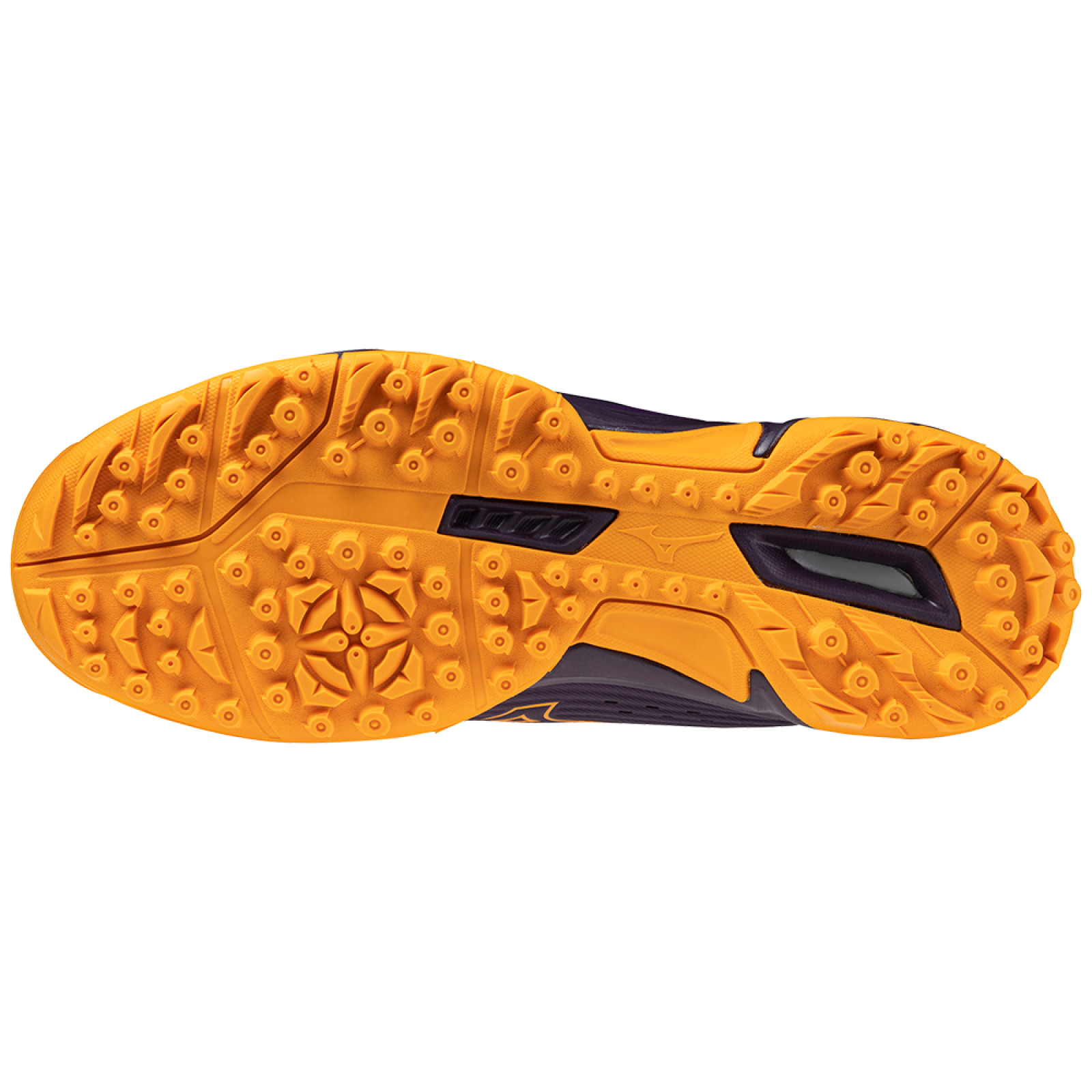 Mizuno Wave Lynx 2 Hockey Shoes - Purple/Orange (2024) - Side View
