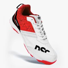 DSC Zooter Junior Rubber Cricket Shoes - White/Red (2024) - DSC Zooter Junior Rubber Cricket Shoes - White/Red (2024) - DSC Zoot