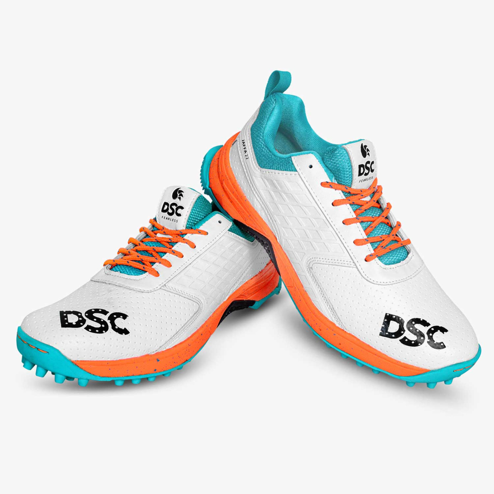DSC Jaffa 22 Rubber Cricket Shoes - White/Orange (2024) - DSC Jaffa 22 Rubber Cricket Shoes - White/Orange (2024) - DSC Jaffa 22