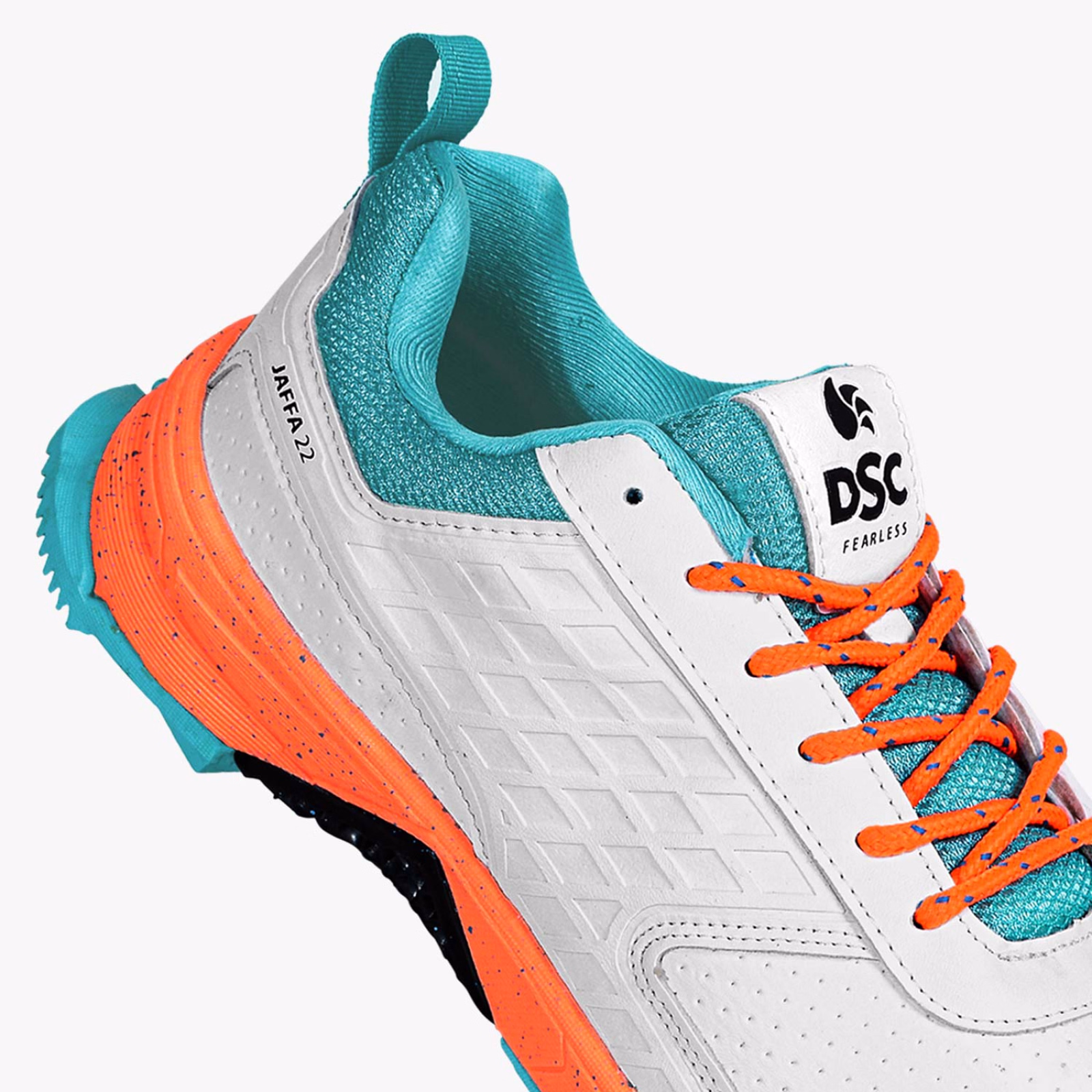 DSC Jaffa 22 Rubber Cricket Shoes - White/Orange (2024) - DSC Jaffa 22 Rubber Cricket Shoes - White/Orange (2024) - DSC Jaffa 22