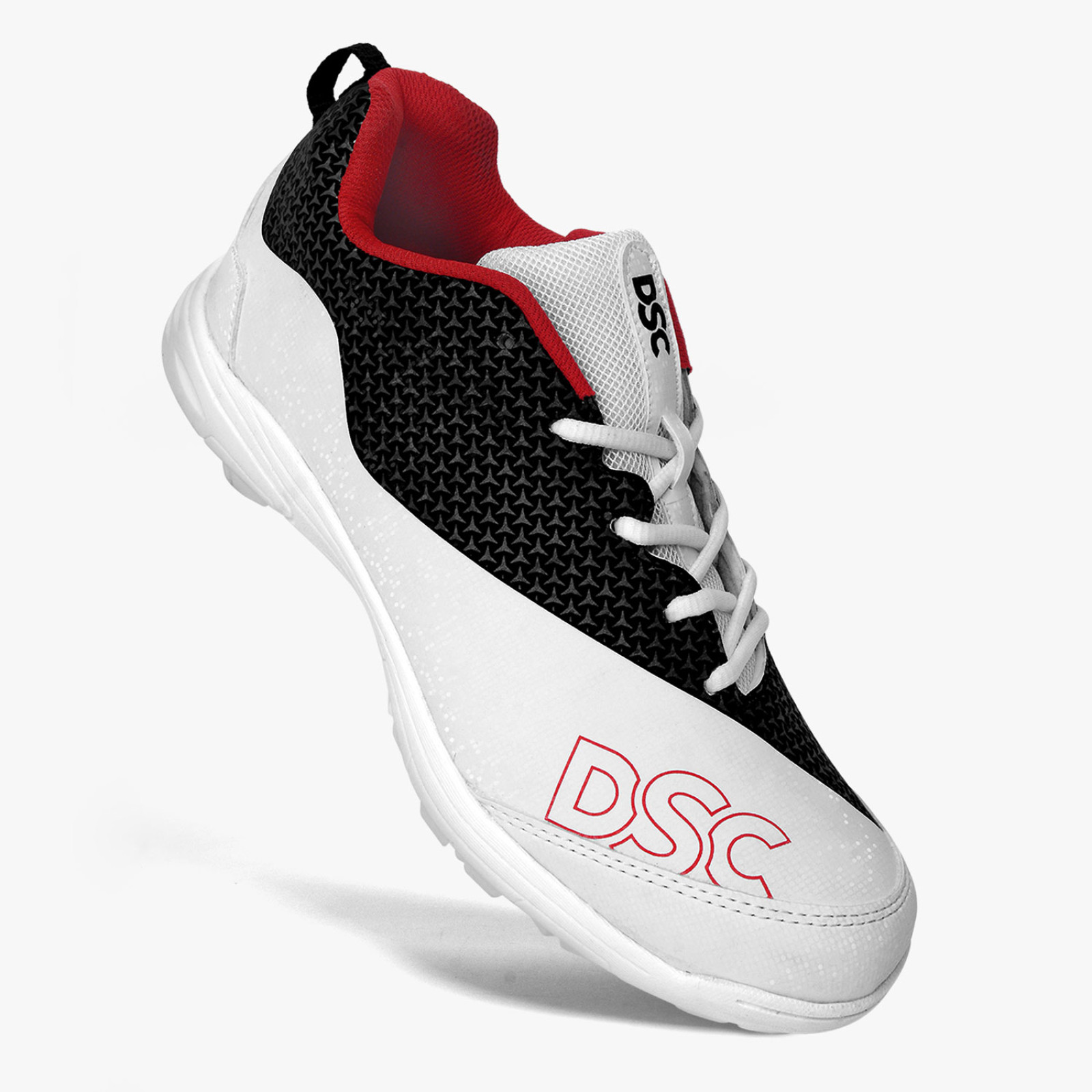 DSC Rigor X Junior Rubber Cricket Shoes - White/Black (2025) - DSC Rigor X Junior Rubber Cricket Shoes - White/Black (2025) - DS