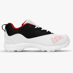 DSC Rigor X Junior Rubber Cricket Shoes - White/Black (2025) - DSC Rigor X Junior Rubber Cricket Shoes - White/Black (2025) - DS