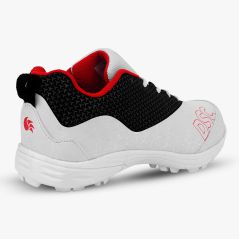 DSC Rigor X Junior Rubber Cricket Shoes - White/Black (2025) - DSC Rigor X Junior Rubber Cricket Shoes - White/Black (2025) - DS