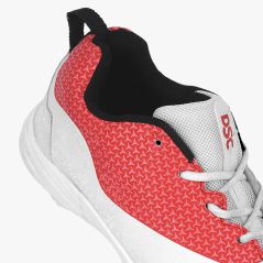 DSC Rigor X Junior Rubber Cricket Shoes - White/Red (2024) - DSC Rigor X Junior Rubber Cricket Shoes - White/Red (2024) - DSC Ri