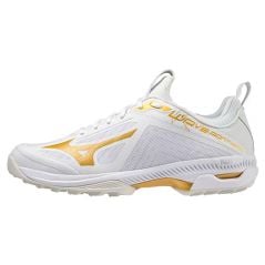 Mizuno Wave Panthera Hockey Shoes - White/Gold
