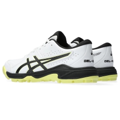 Asics Gel-Peake 2 GS Junior Hockey Shoes - White/Yellow (2023/24) - View 3 of 7