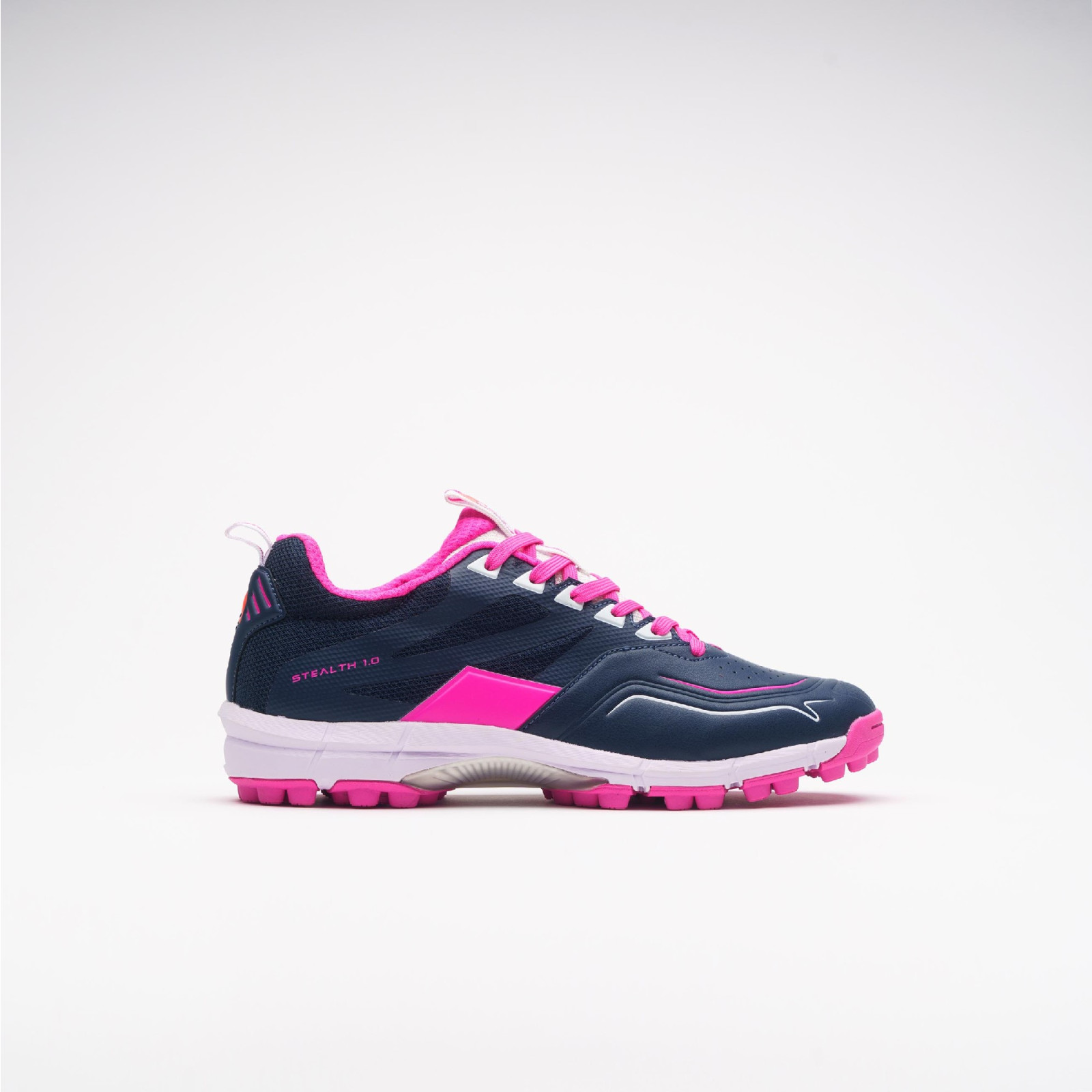 Grays Stealth 1.0 Junior Hockey Shoes - Navy/Pink (2024/25) - Grays Stealth 1.0 Junior Hockey Shoes - Navy/Pink (2024/25) - Gray