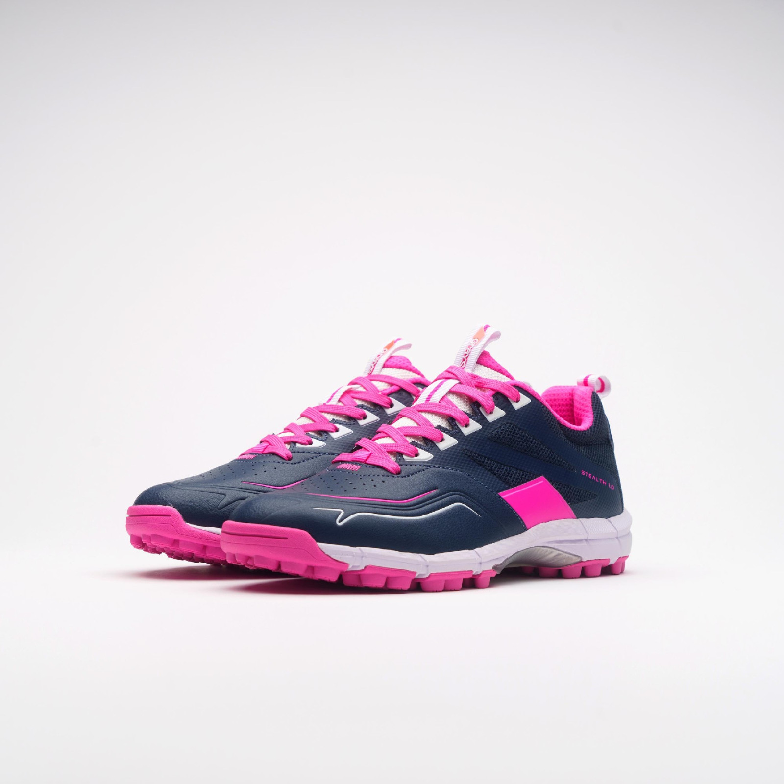 Grays Stealth 1.0 Junior Hockey Shoes - Navy/Pink (2024/25) - Grays Stealth 1.0 Junior Hockey Shoes - Navy/Pink (2024/25) - Gray