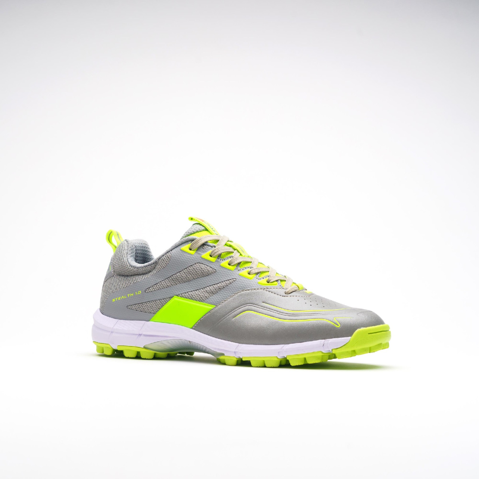 Grays Stealth 1.0 Hockey Shoes - Grey/Fluo Yellow (2024/25) - Grays Stealth 1.0 Hockey Shoes - Grey/Fluo Yellow (2024/25) - Gray