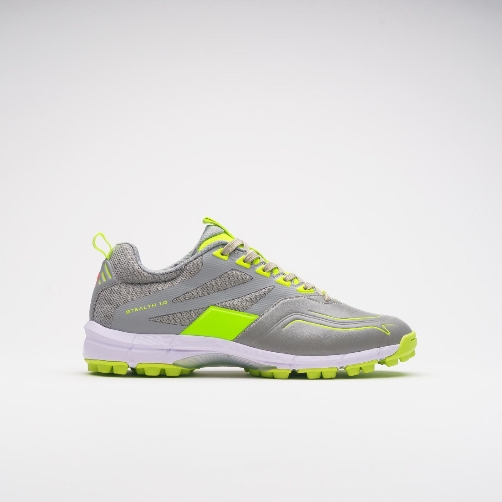 Grays Stealth 1.0 Hockey Shoes - Grey/Fluo Yellow (2024/25) - Grays Stealth 1.0 Hockey Shoes - Grey/Fluo Yellow (2024/25) - Gray