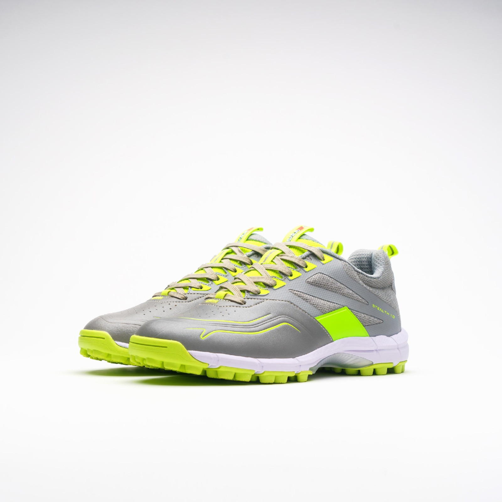 Grays Stealth 1.0 Hockey Shoes - Grey/Fluo Yellow (2024/25) - Grays Stealth 1.0 Hockey Shoes - Grey/Fluo Yellow (2024/25) - Gray