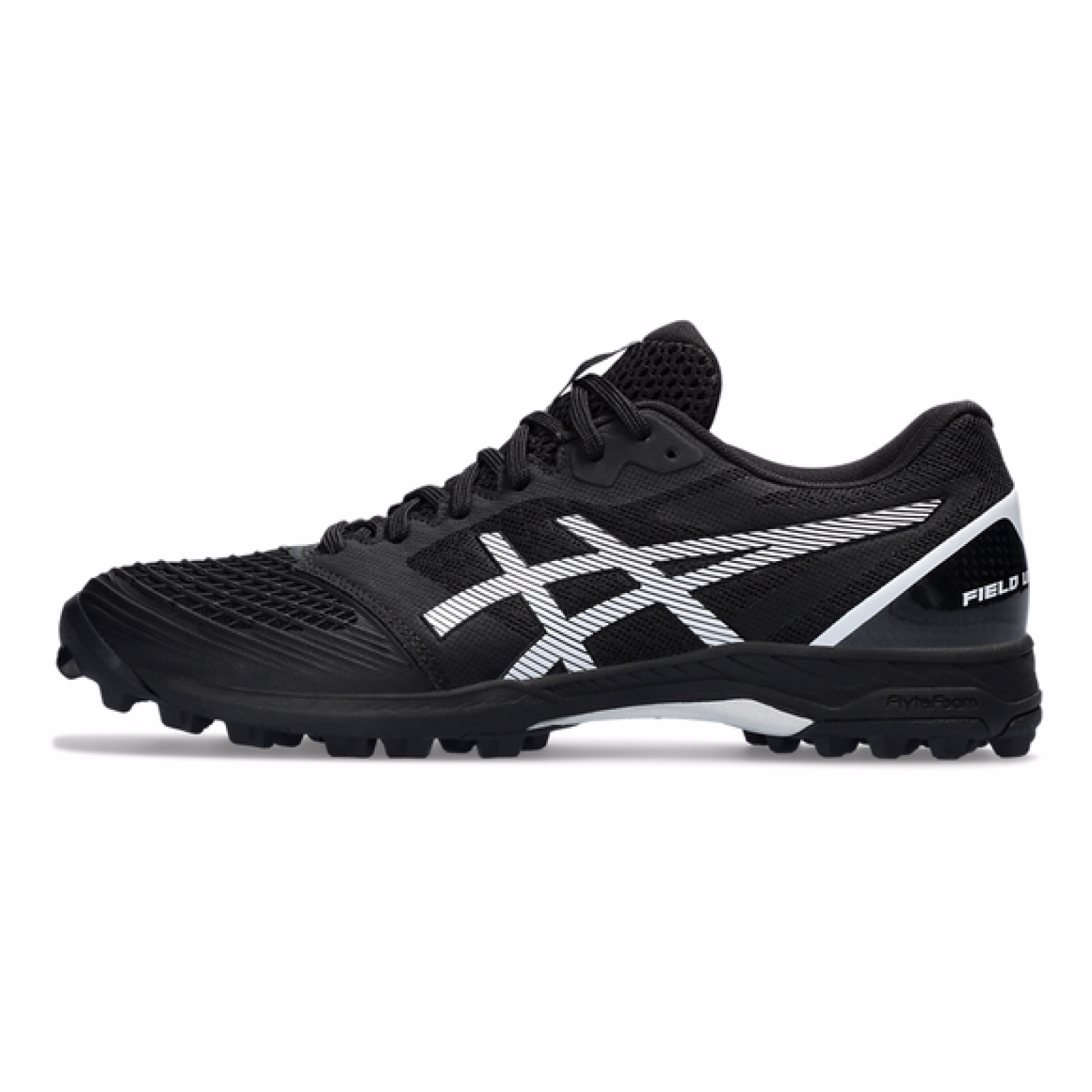 Asics Field Ultimate FF2 Hockeyschuhe - Schwarz/Weiß (2024/25) - Asics Field Ultimate FF2 Hockeyschuhe - Schwarz/Weiß (2024/25) - Side View