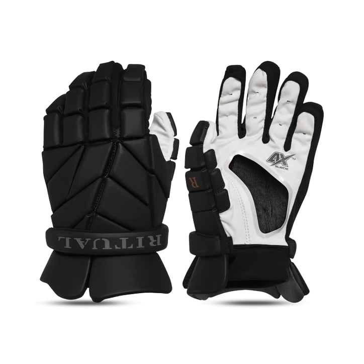 Ritual Precision Glove - Right Hand - Black (2024/25) - Ritual Precision Glove in black, showing the padded back with Ritual cuff and the white palm.