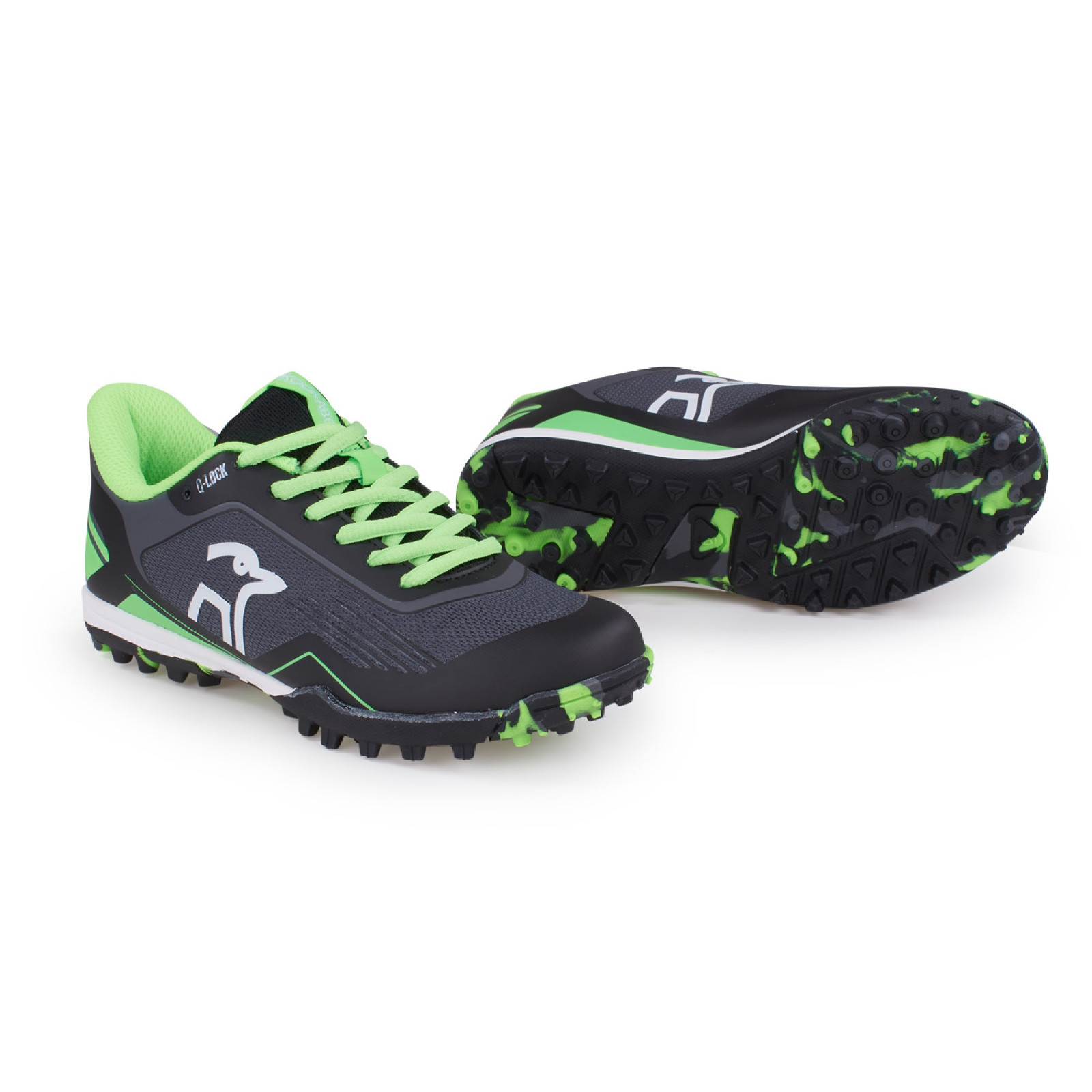 Kookaburra Orbit Schwarz/Limette Junior Hockeyschuhe (2024/25) - Kookaburra Orbit Schwarz/Limette Junior Hockeyschuhe (2024/25) - Side View